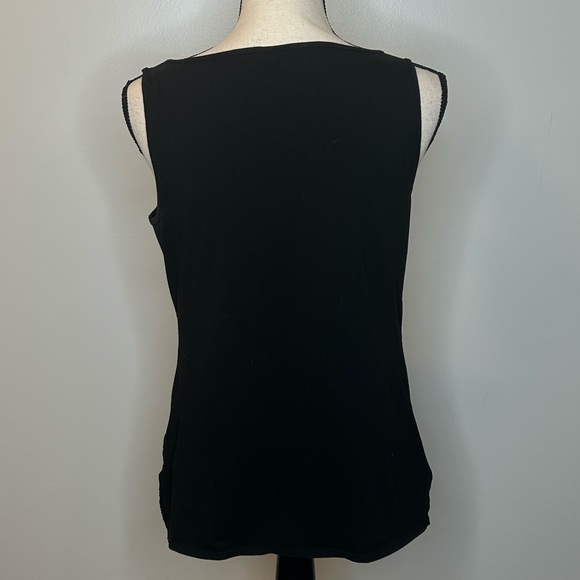 👑 Ann Taylor Factory Black Career Top Size S - Picture 3 of 7